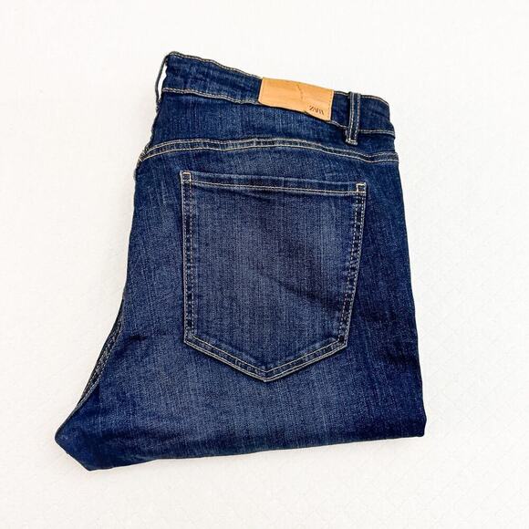 Zara Skinny Dark Wash Stretch Denim Jeans Size 10 - Picture 1 of 8